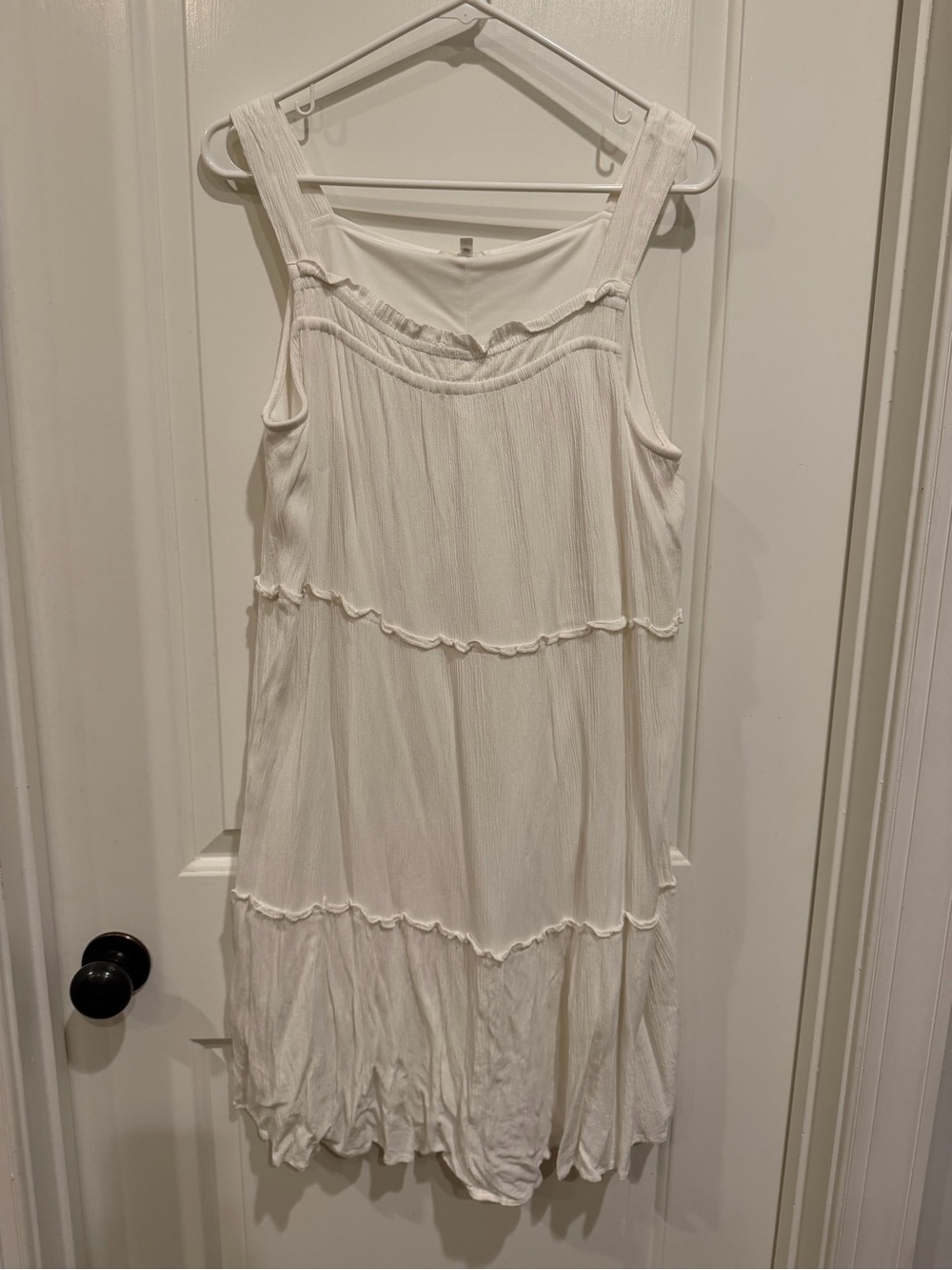 Maurices White Tiered Sleeveless Dress